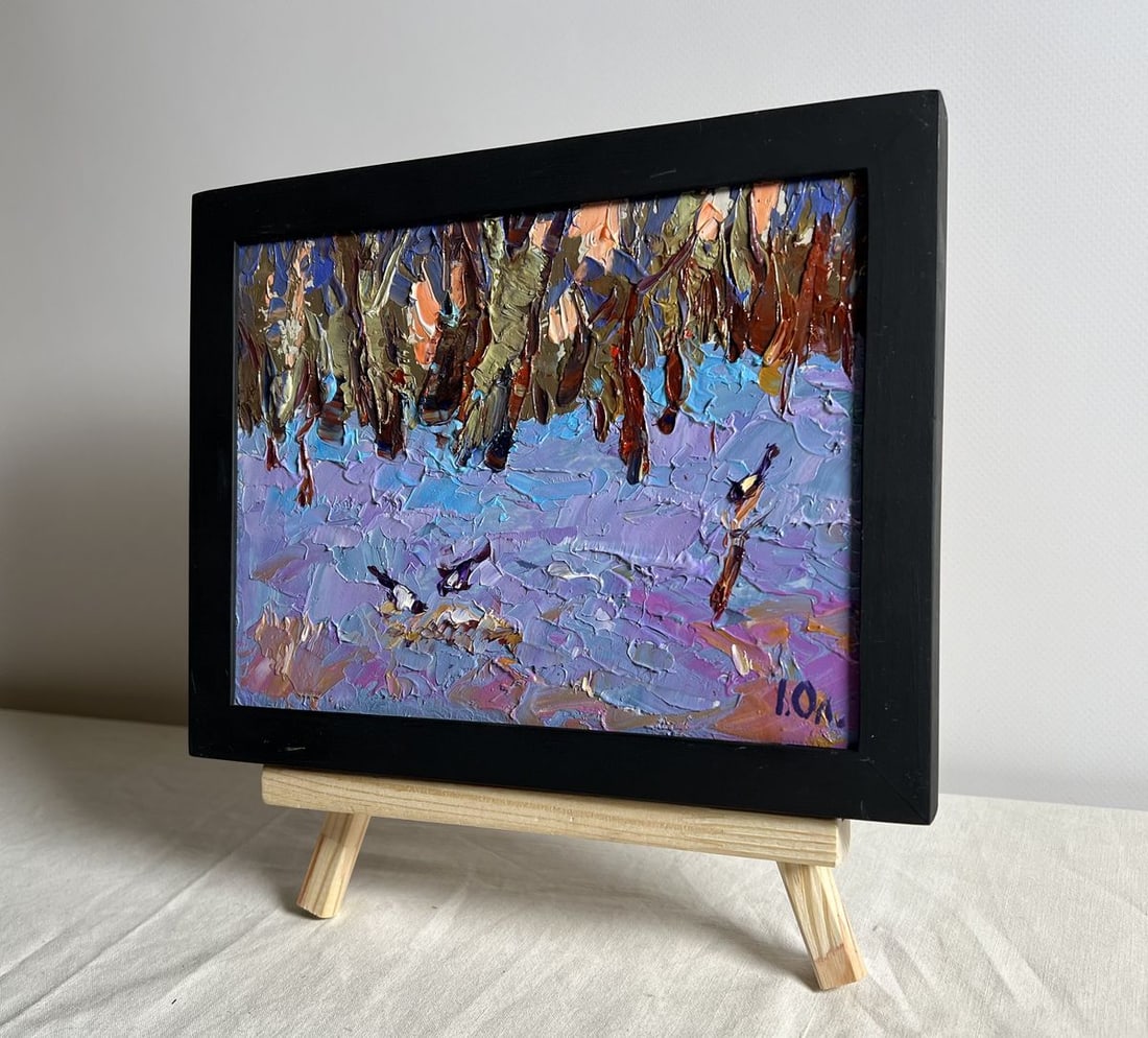 Oil painting It snowed Alex Kalenyuk - 2