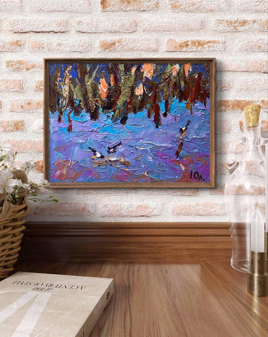 Oil painting It snowed Alex Kalenyuk - 4