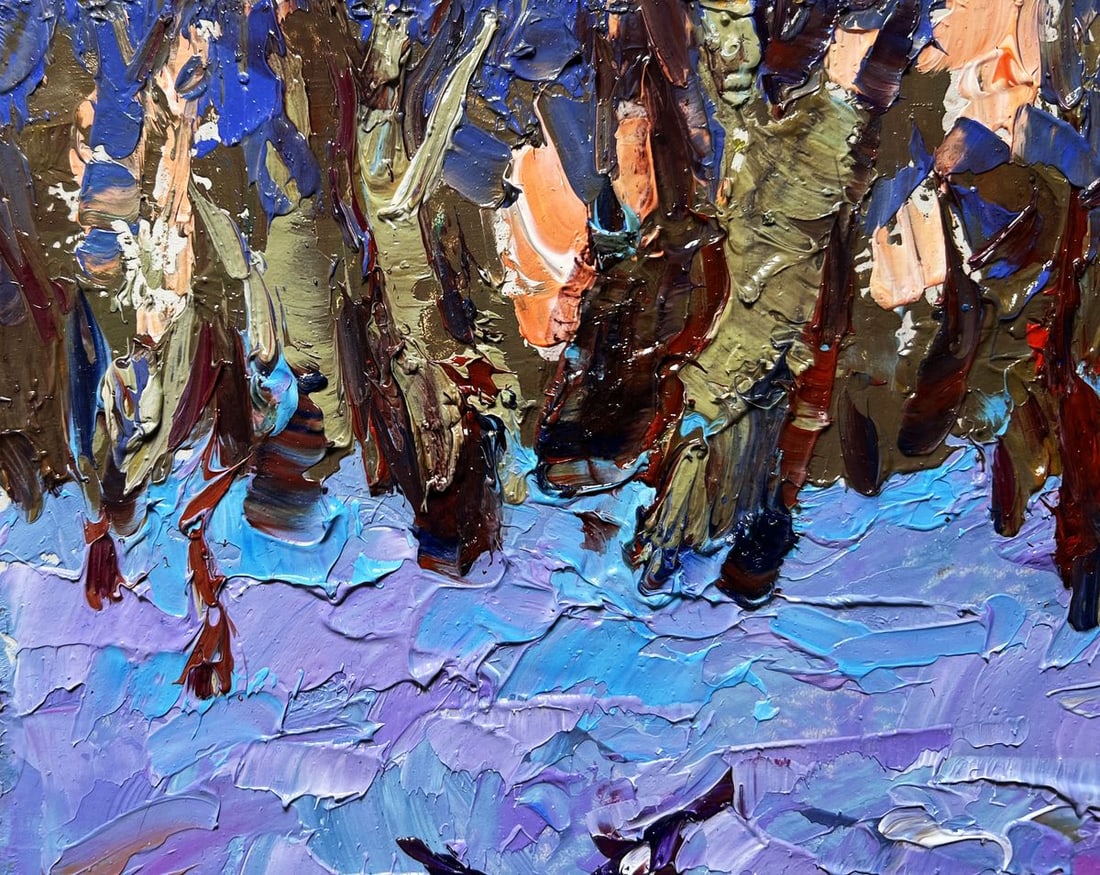 Oil painting It snowed Alex Kalenyuk - 6