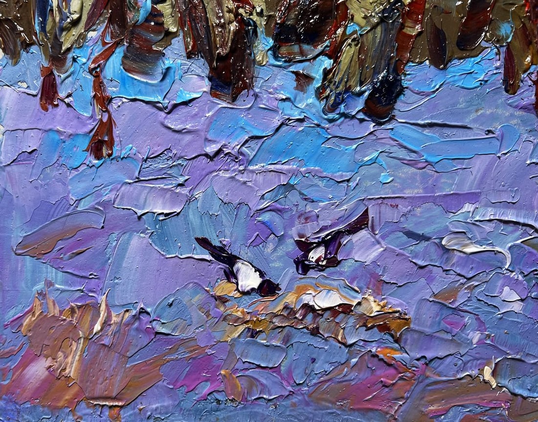 Oil painting It snowed Alex Kalenyuk - 7