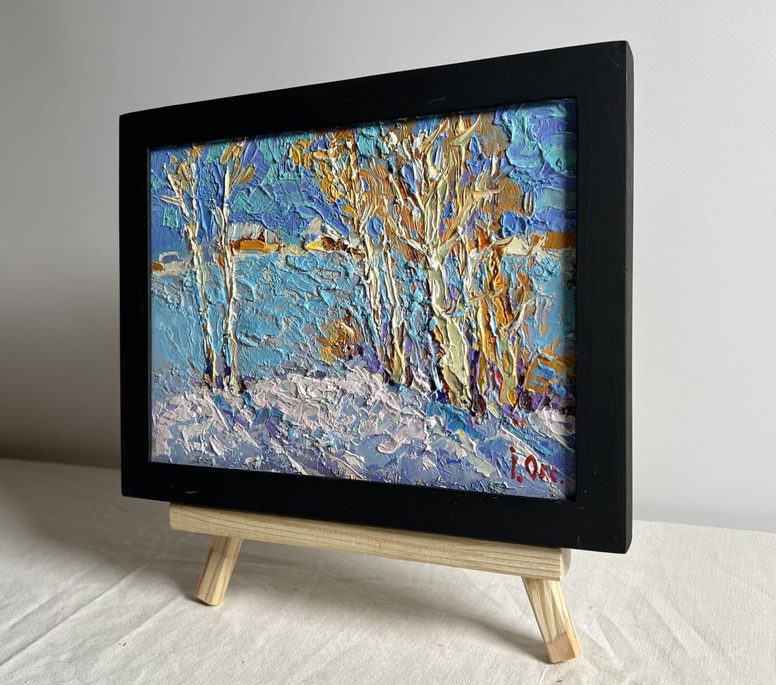 Oil painting Winter day Oksana Kalenyuk - 2