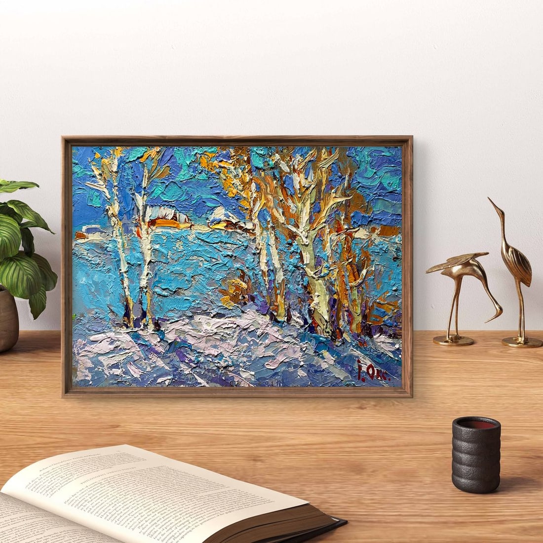 Oil painting Winter day Oksana Kalenyuk - 5