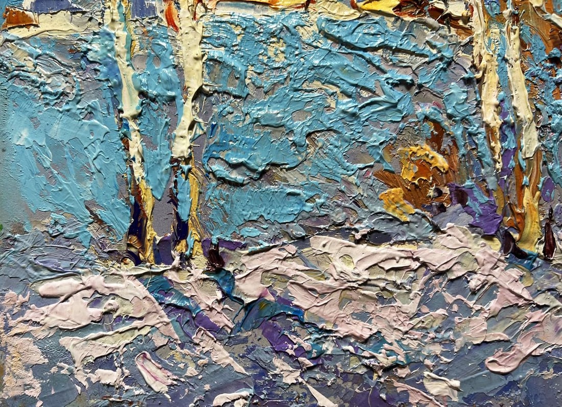 Oil painting Winter day Oksana Kalenyuk - 7