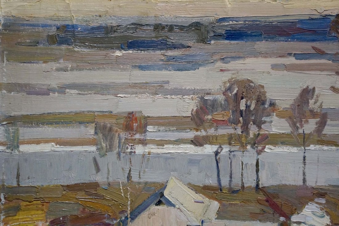 Oil painting Village landscape Lomykin Konstantin Matveevich - 3