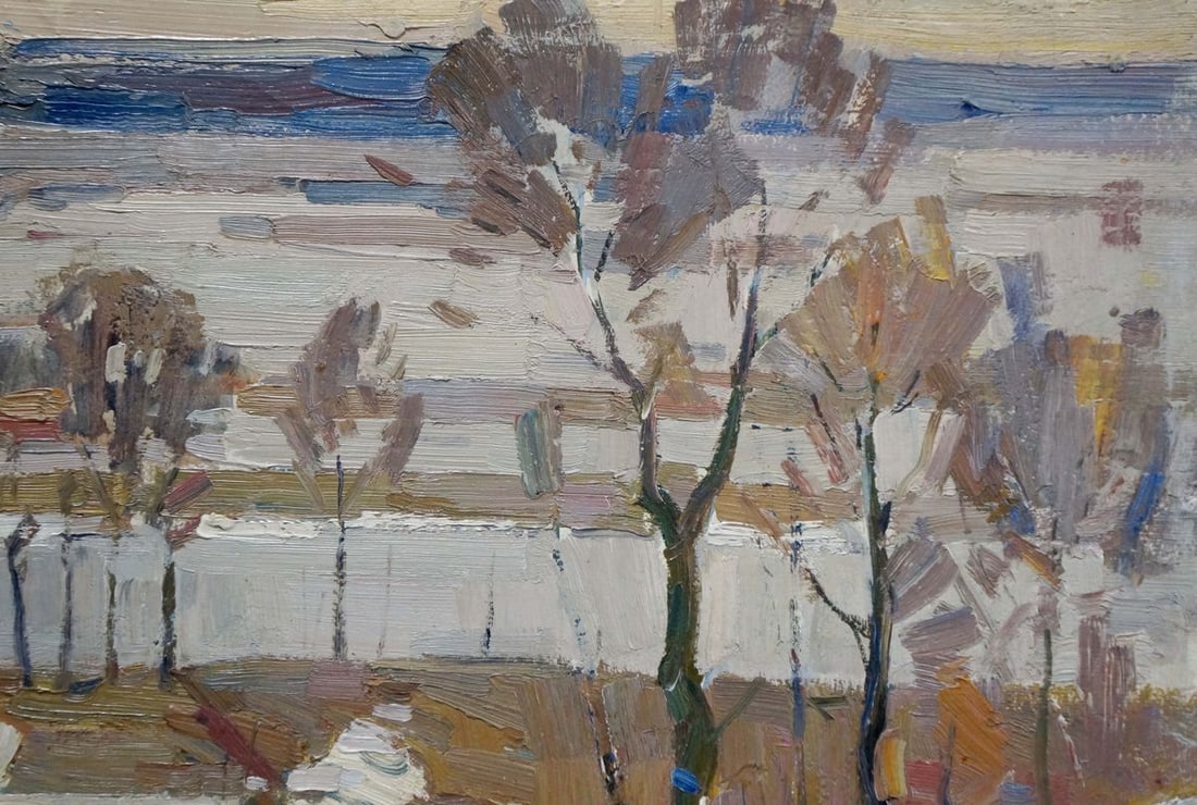 Oil painting Village landscape Lomykin Konstantin Matveevich - 4