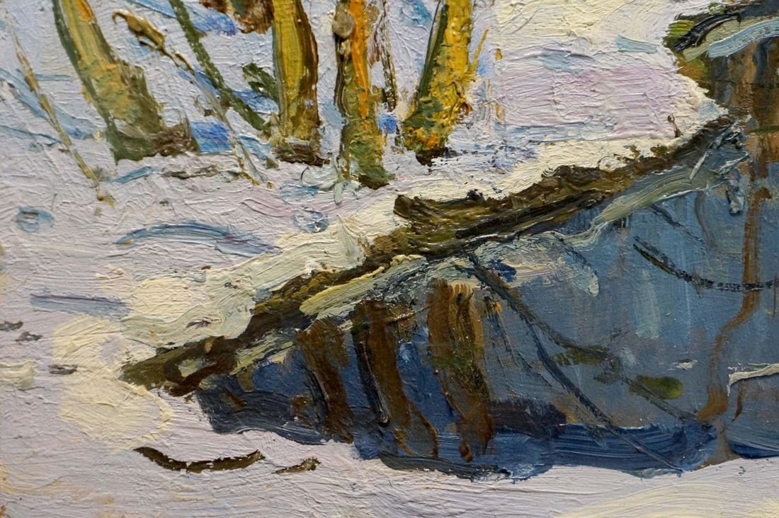 Oil painting Winter landscape Zhugan Vladimir Alexandrovich - 2
