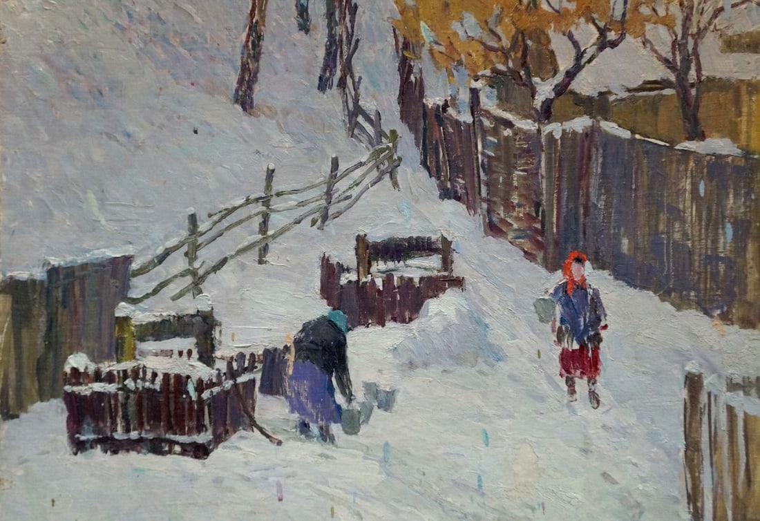 Oil painting At the well Kurennoy Andrey Nikiforovich - 3