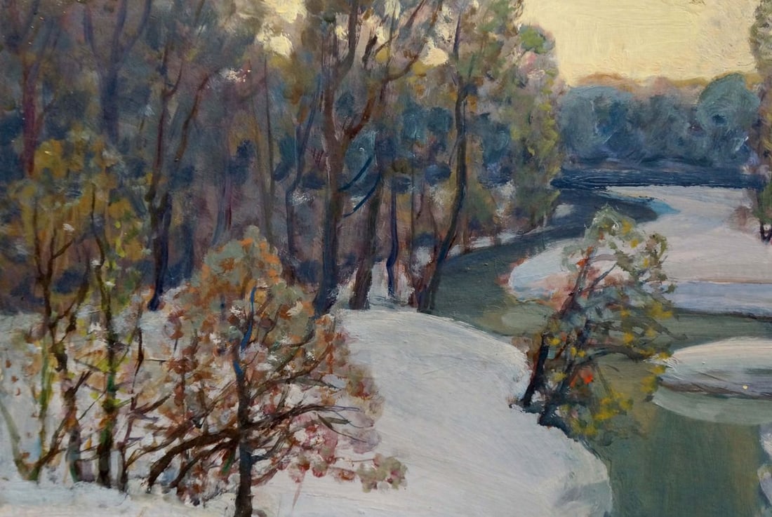 Oil painting Winter morning Karmaz Nikolay Afanasevich - 3