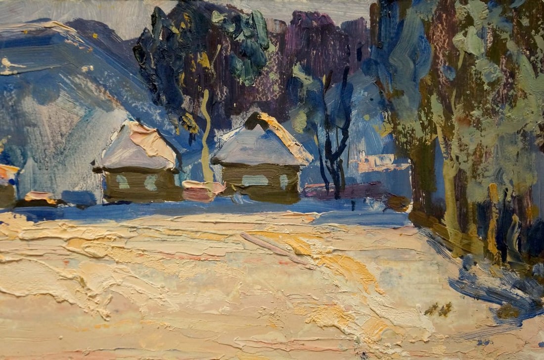 Oil painting Winter in Sednev Zhugan Vladimir Alexandrovich - 4