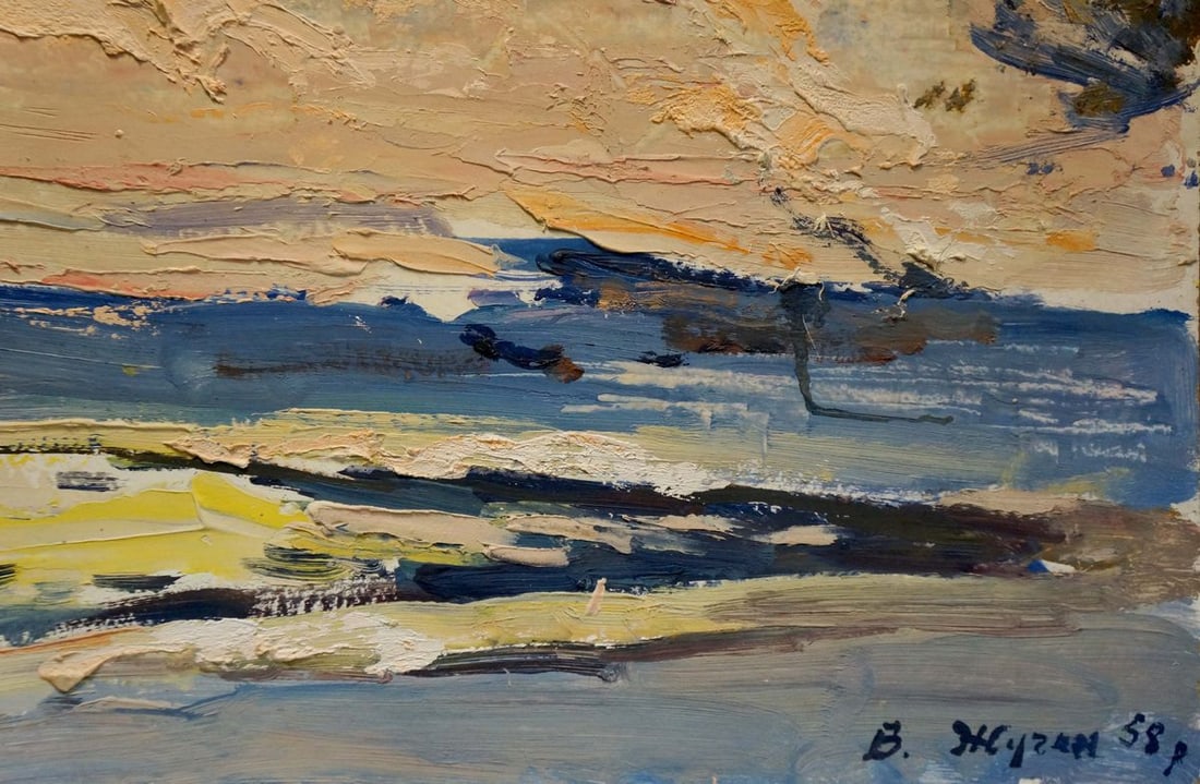 Oil painting Winter in Sednev Zhugan Vladimir Alexandrovich - 5