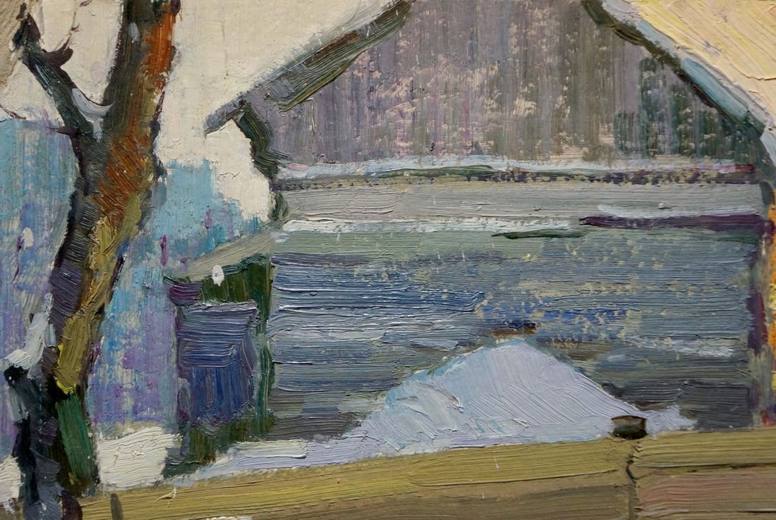 Oil painting Courtyard landscape Sevastyanov Viktor Grigorievich - 4