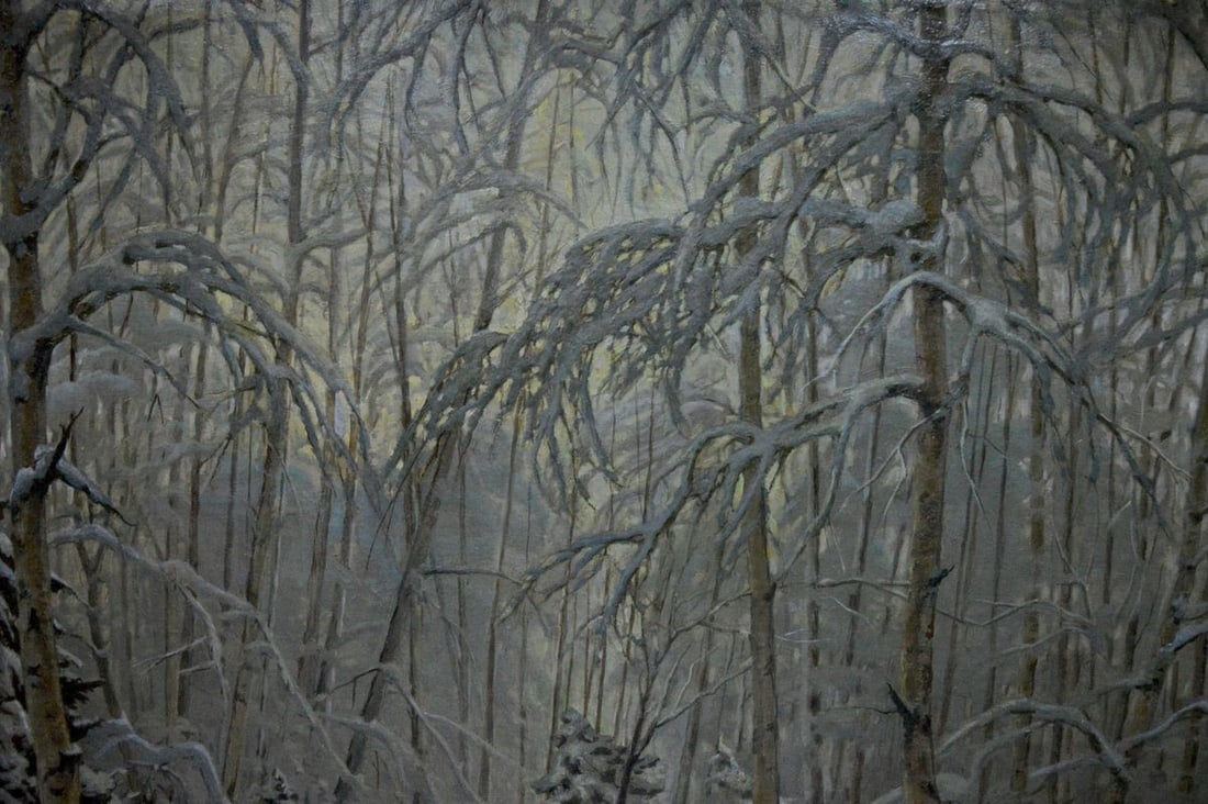 Oil painting Winter landscape Kamzolkin Evgeny Ivanovich - 17