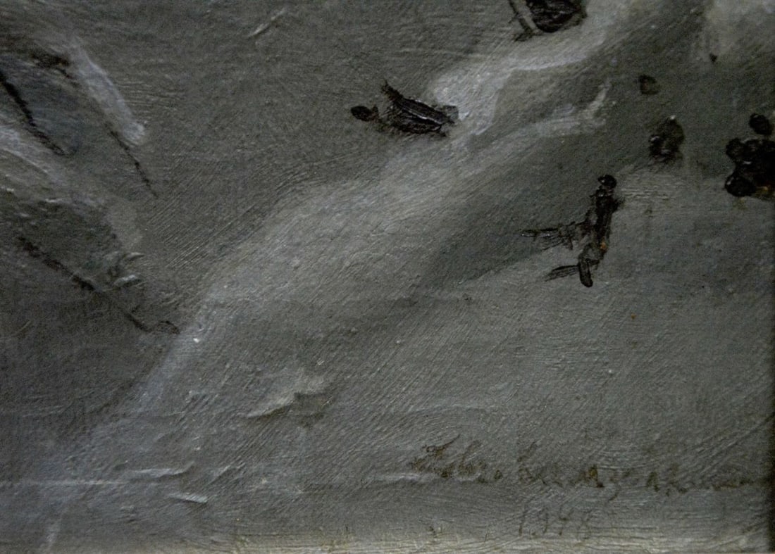 Oil painting Winter landscape Kamzolkin Evgeny Ivanovich - 18