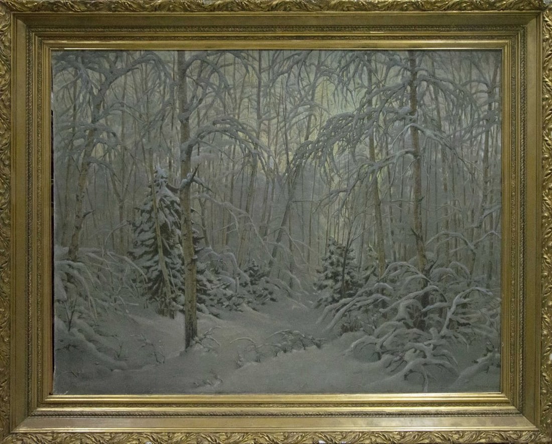 Oil painting Winter landscape Kamzolkin Evgeny Ivanovich (1 of 20)