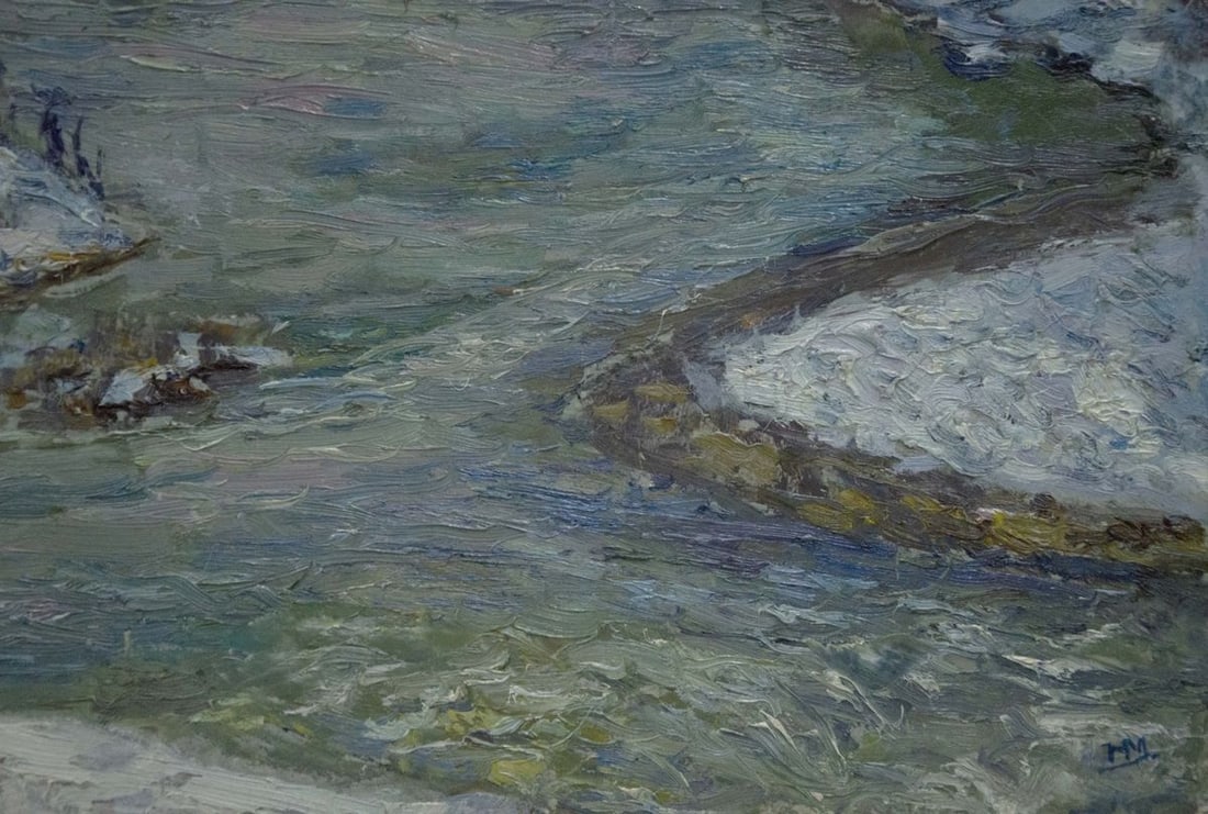 Oil painting Winter landscape Kontratovich Ernest Rudolfovich - 3