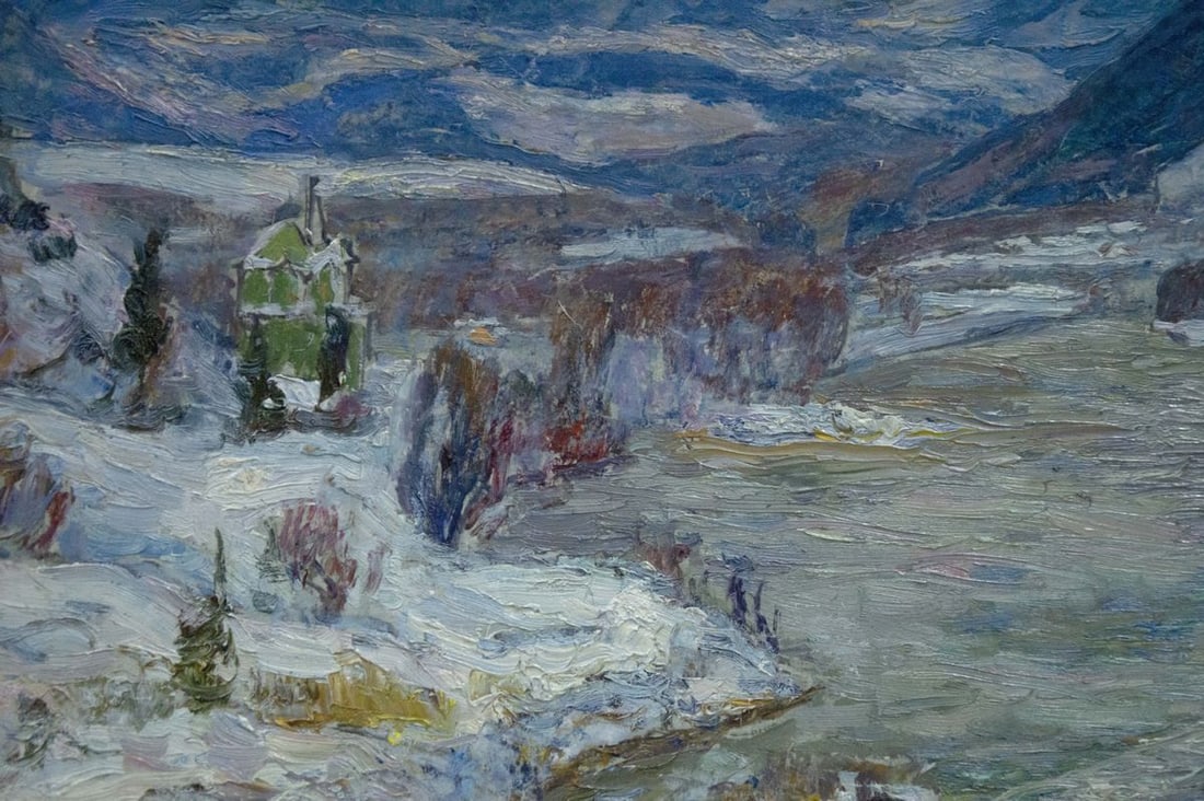 Oil painting Winter landscape Kontratovich Ernest Rudolfovich - 5