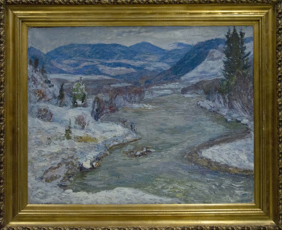 Oil painting Winter landscape Kontratovich Ernest Rudolfovich - 7