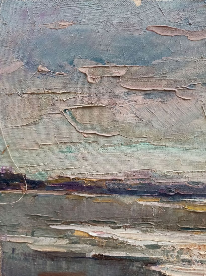 Oil painting Winter landscape Peter Tovpev - 2