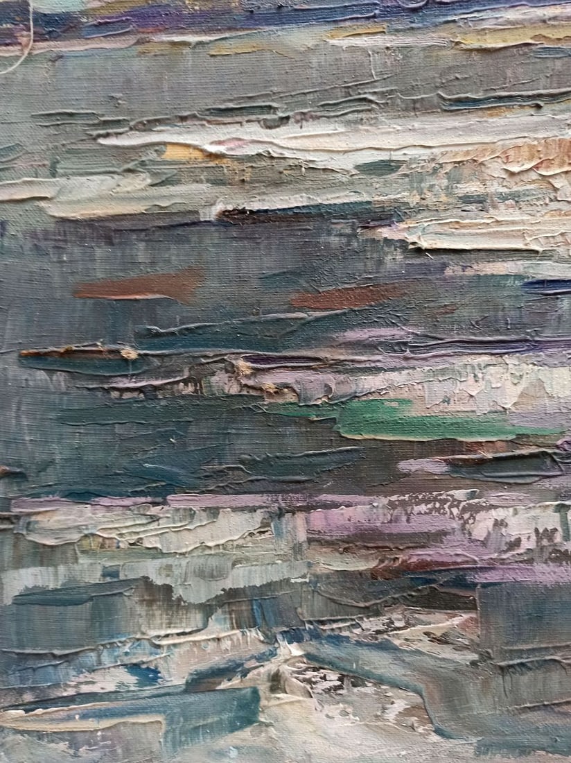 Oil painting Winter landscape Peter Tovpev - 5