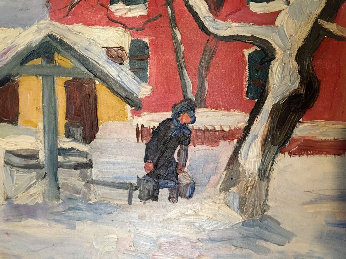 Oil painting Old house Savinets - 2