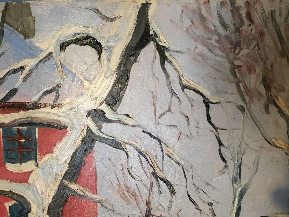 Oil painting Old house Savinets - 4