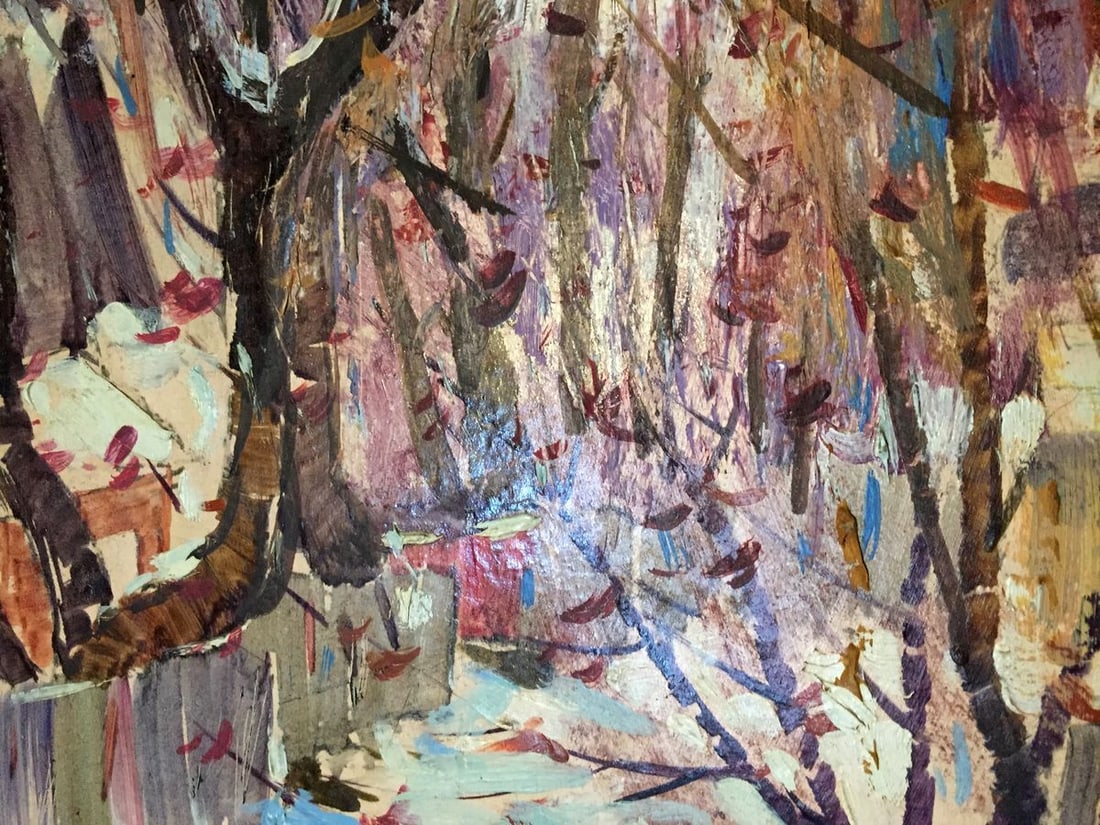 Oil painting First snow - 7