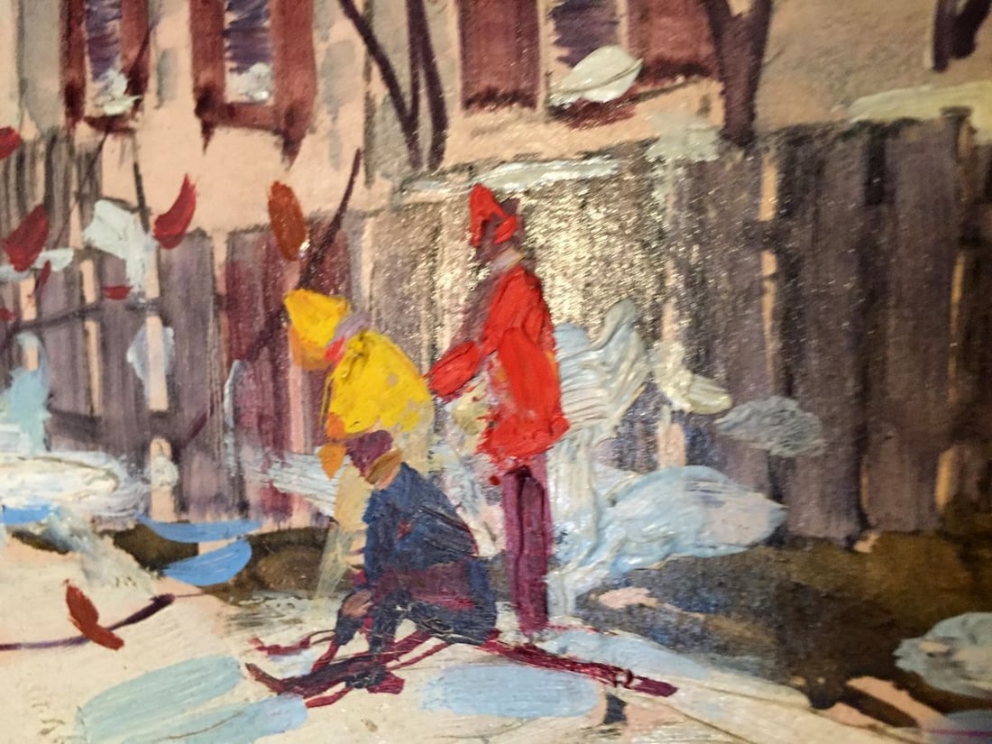 Oil painting First snow - 8