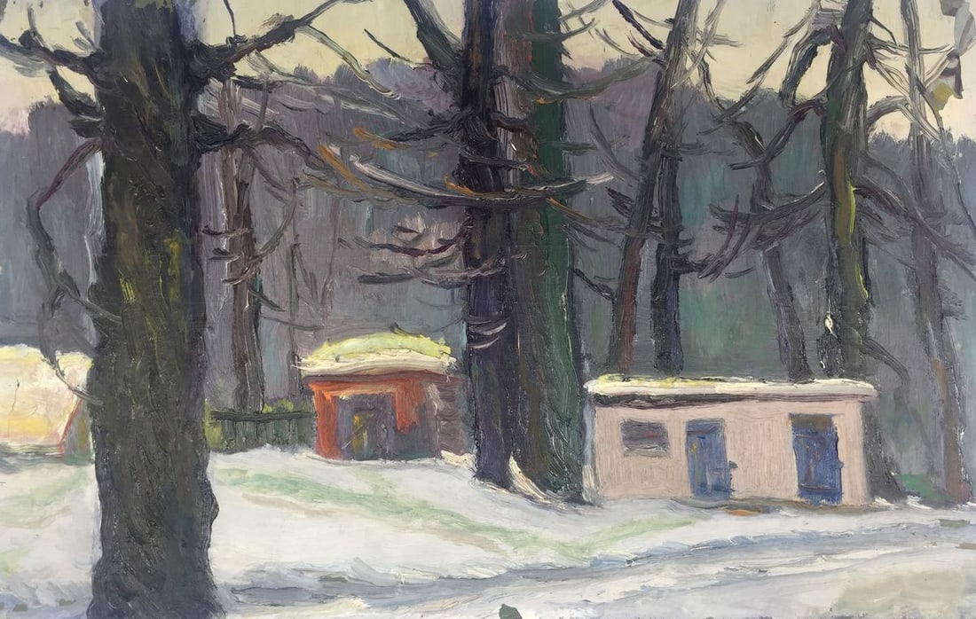 Oil painting Winter forest Bespalov (Bezpalov) Ivan Nikolaevich (1 of 10)