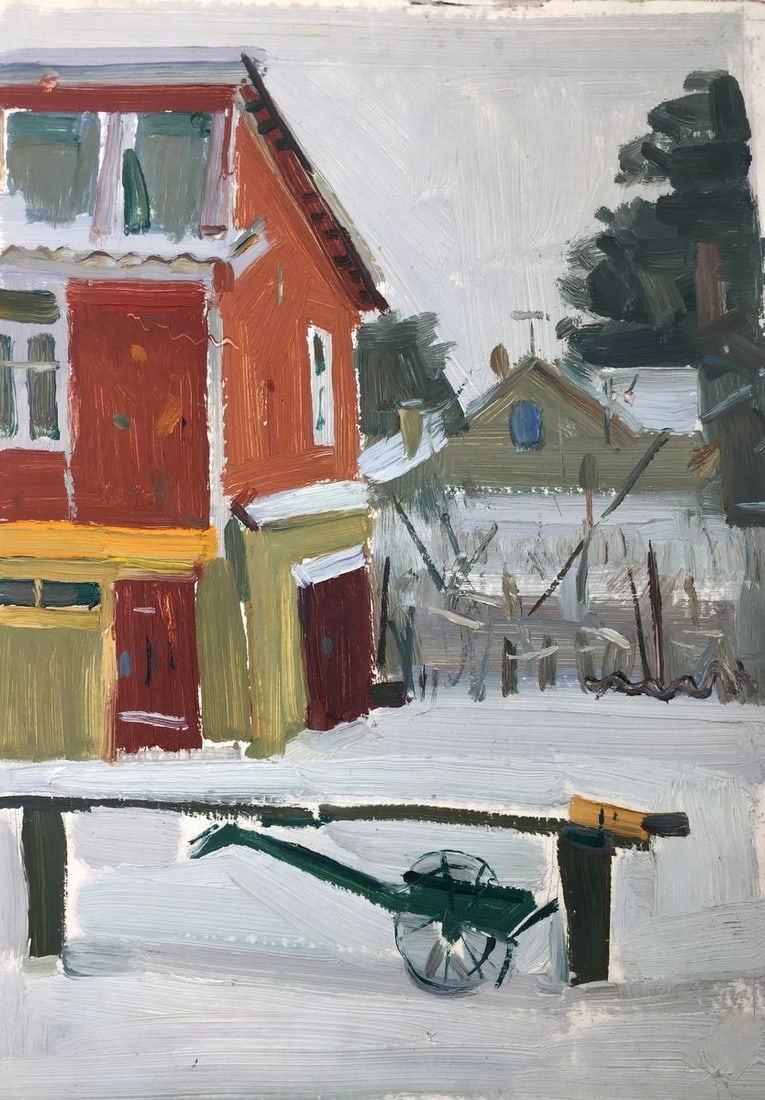 Oil painting Artist's workshop Sergei Alekseevich Grigoriev (1 of 10)