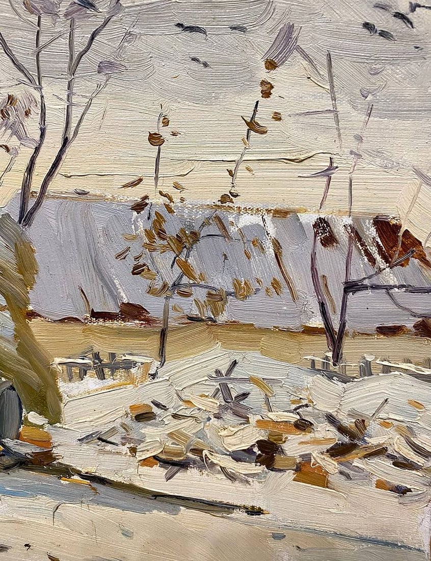Oil painting Early winter Unknown artist - 6