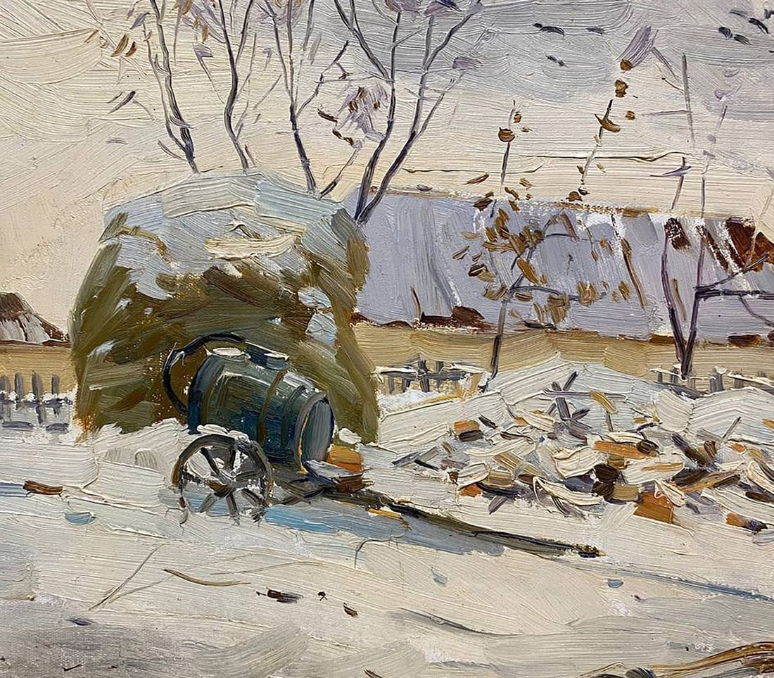 Oil painting Early winter Unknown artist - 7