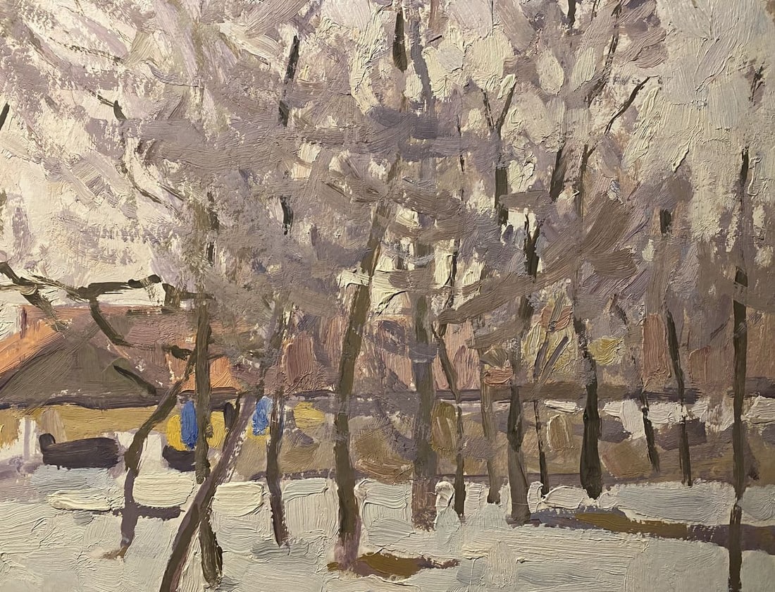 Oil painting Early winter Nikolai Bortnikov - 3