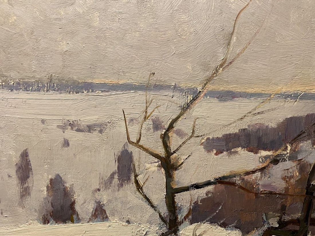 Oil painting Winter landscape Georgiy Petrov - 4