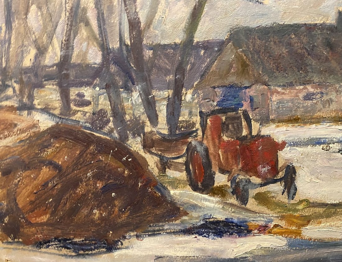 Oil painting Farm yard Stanislav Petrashevsky - 2