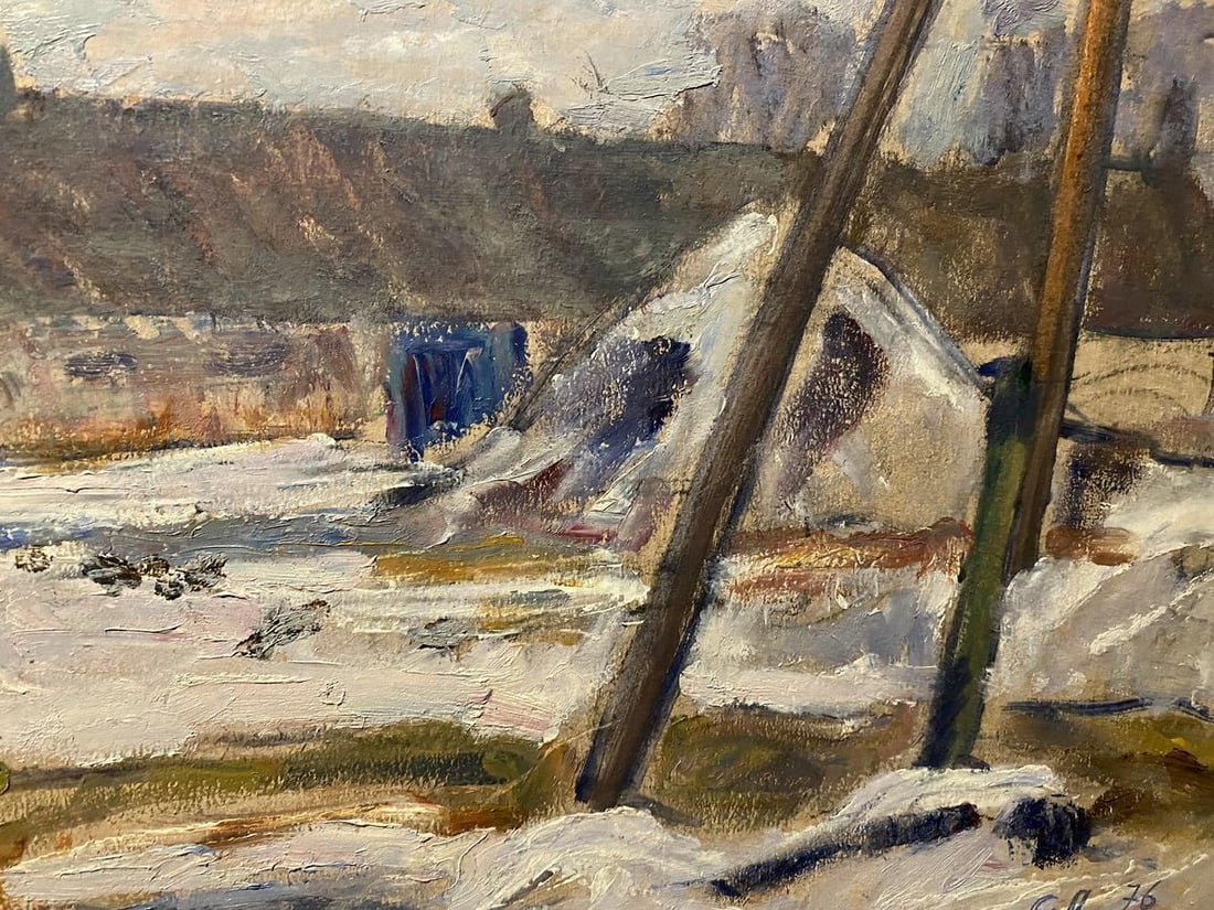 Oil painting Farm yard Stanislav Petrashevsky - 3