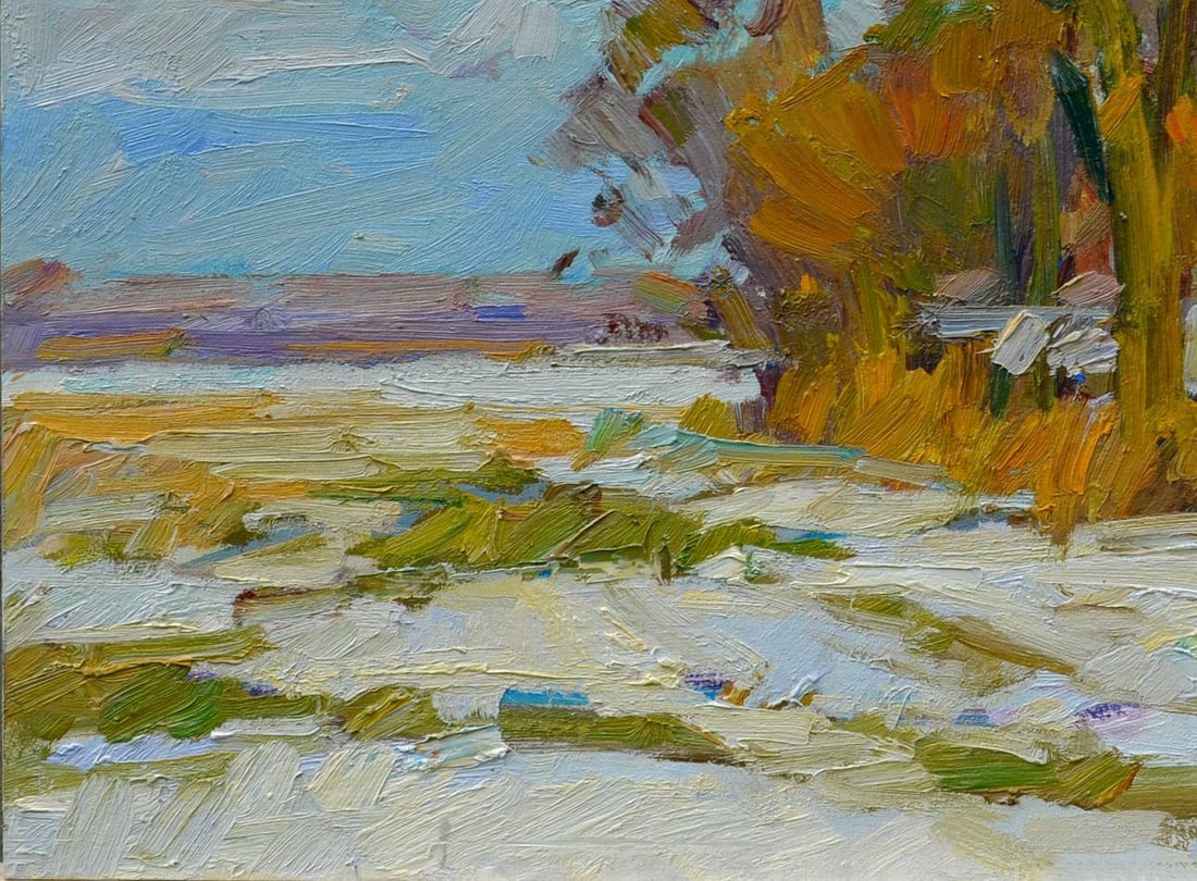 Oli painting The first snow Tepeta Miacheslav - 4