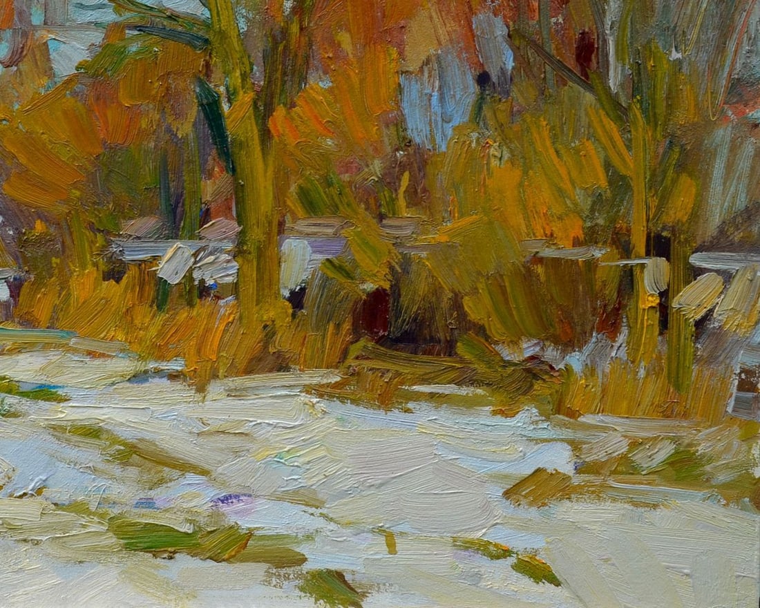 Oli painting The first snow Tepeta Miacheslav - 5