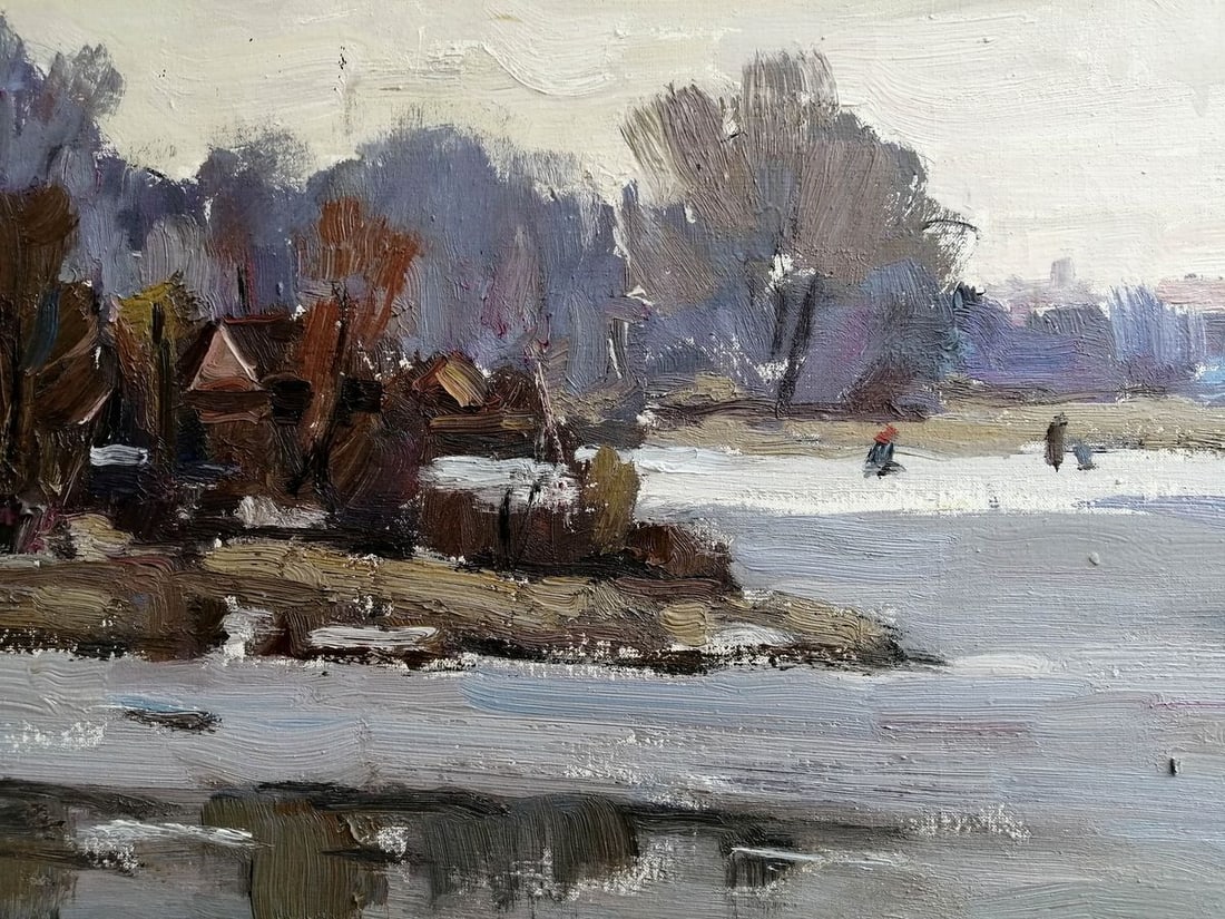 Oil painting Dnieper embankment Kalenyuk Alex - 7