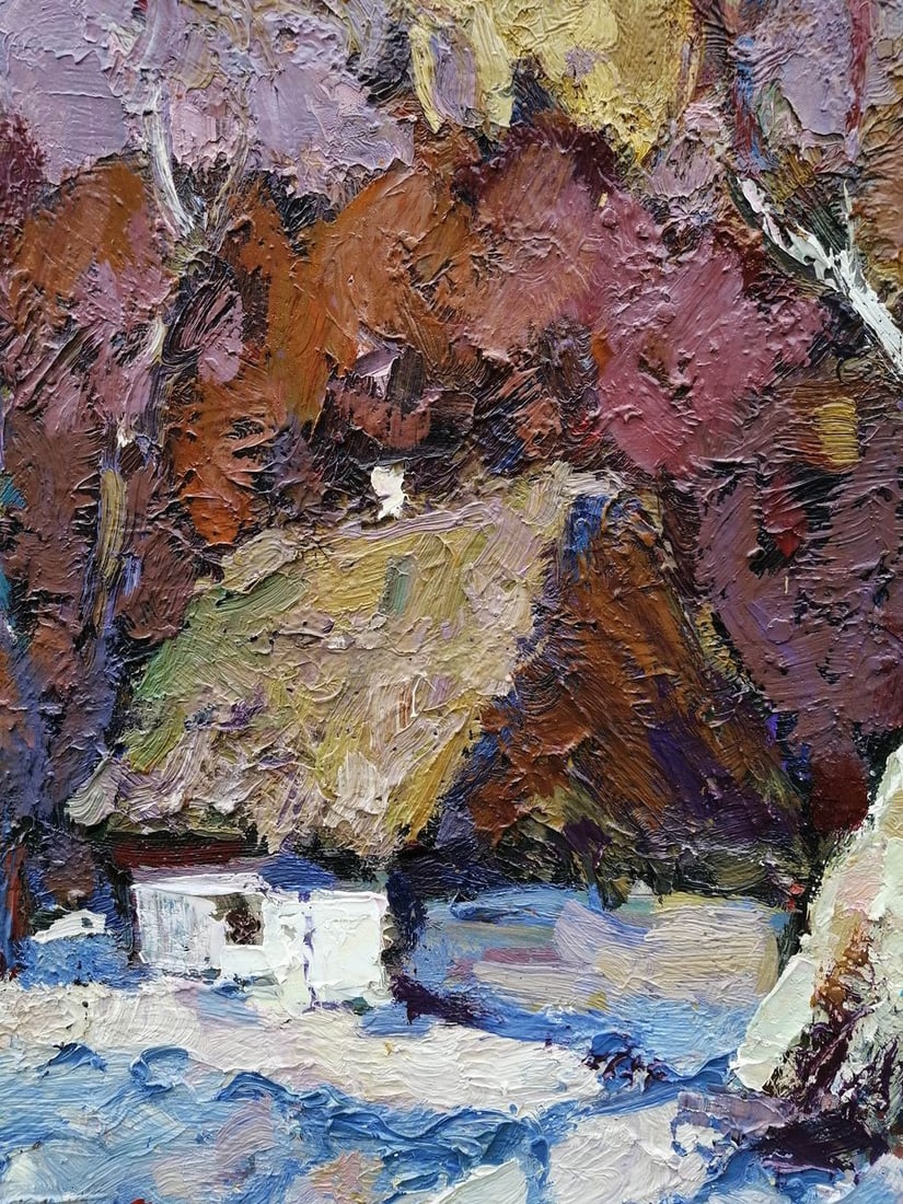 Oil painting First snow Kalenyuk Alex - 7