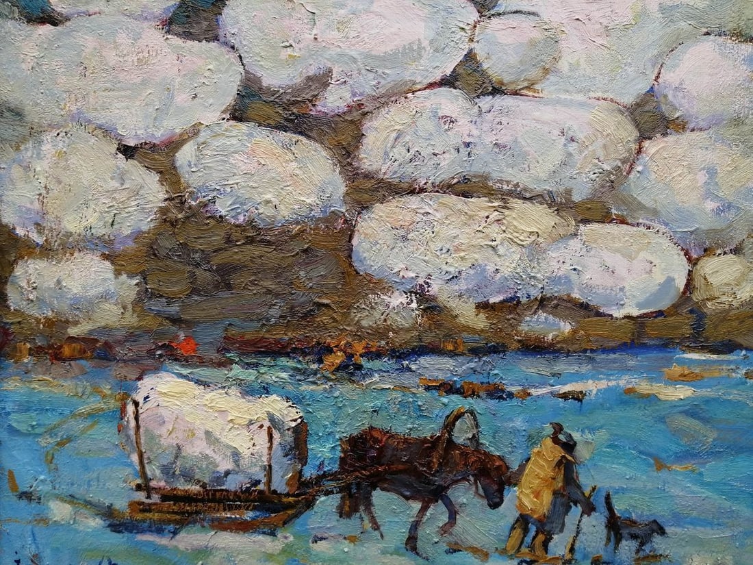 Oil painting Covered with snow Kalenyuk Alex - 2