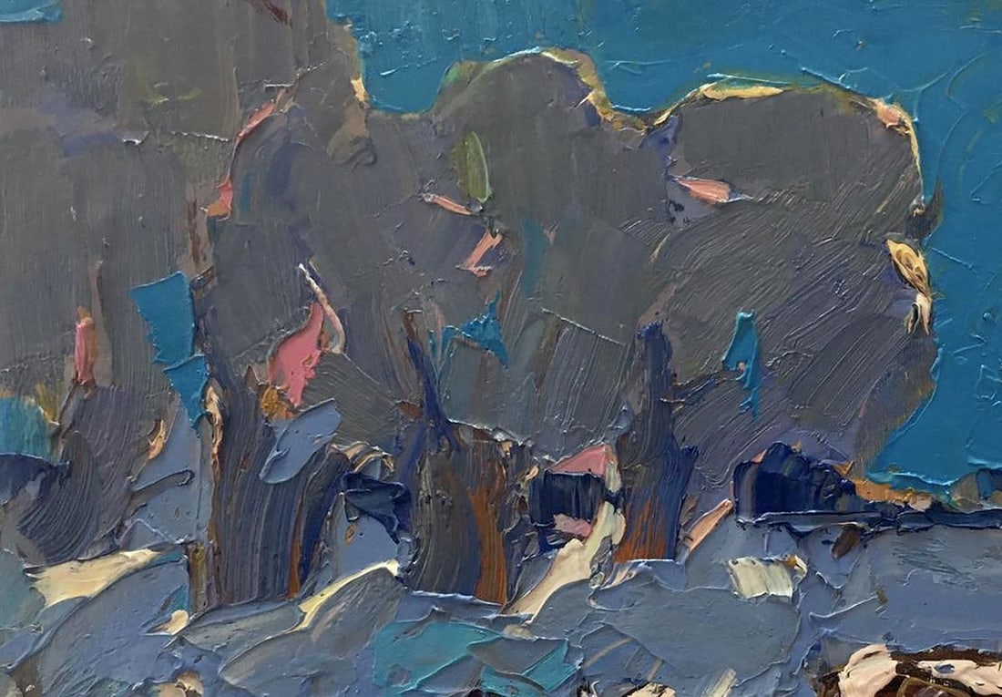 Oil painting Winter evening Kalenyuk Alex - 2