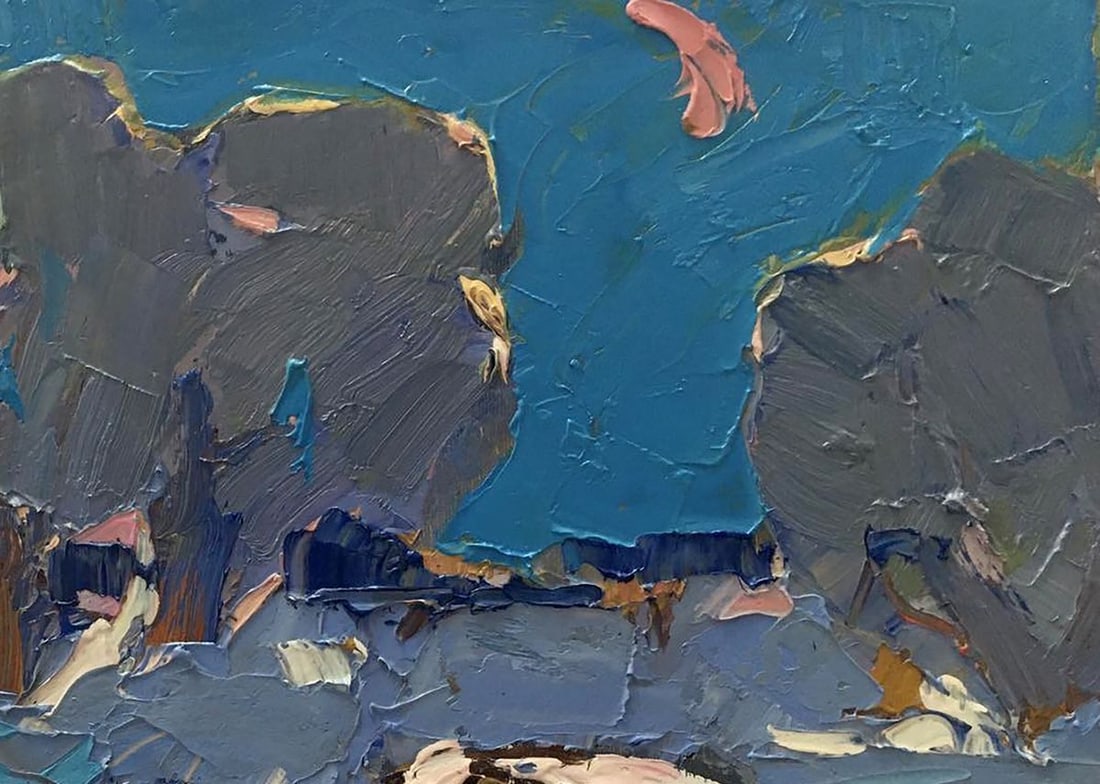 Oil painting Winter evening Kalenyuk Alex - 3