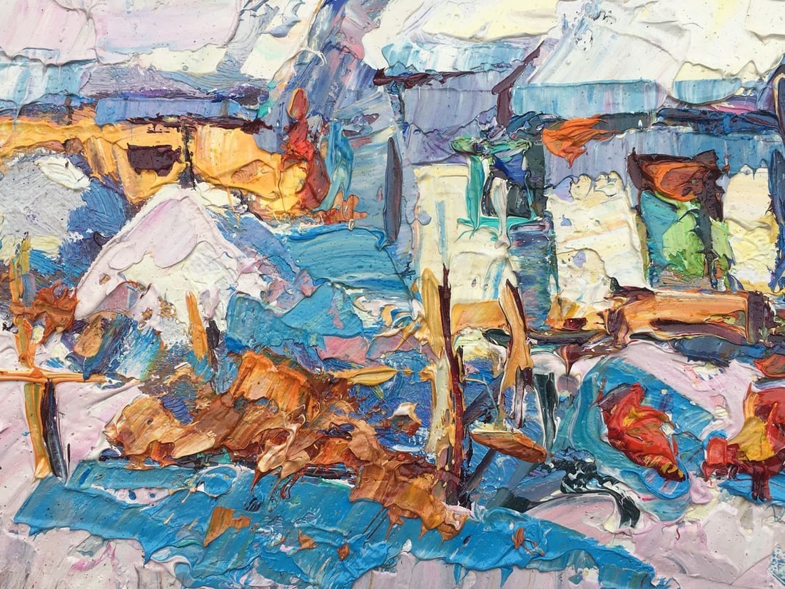 Oil painting Frosty day Kalenyuk Oksana - 7