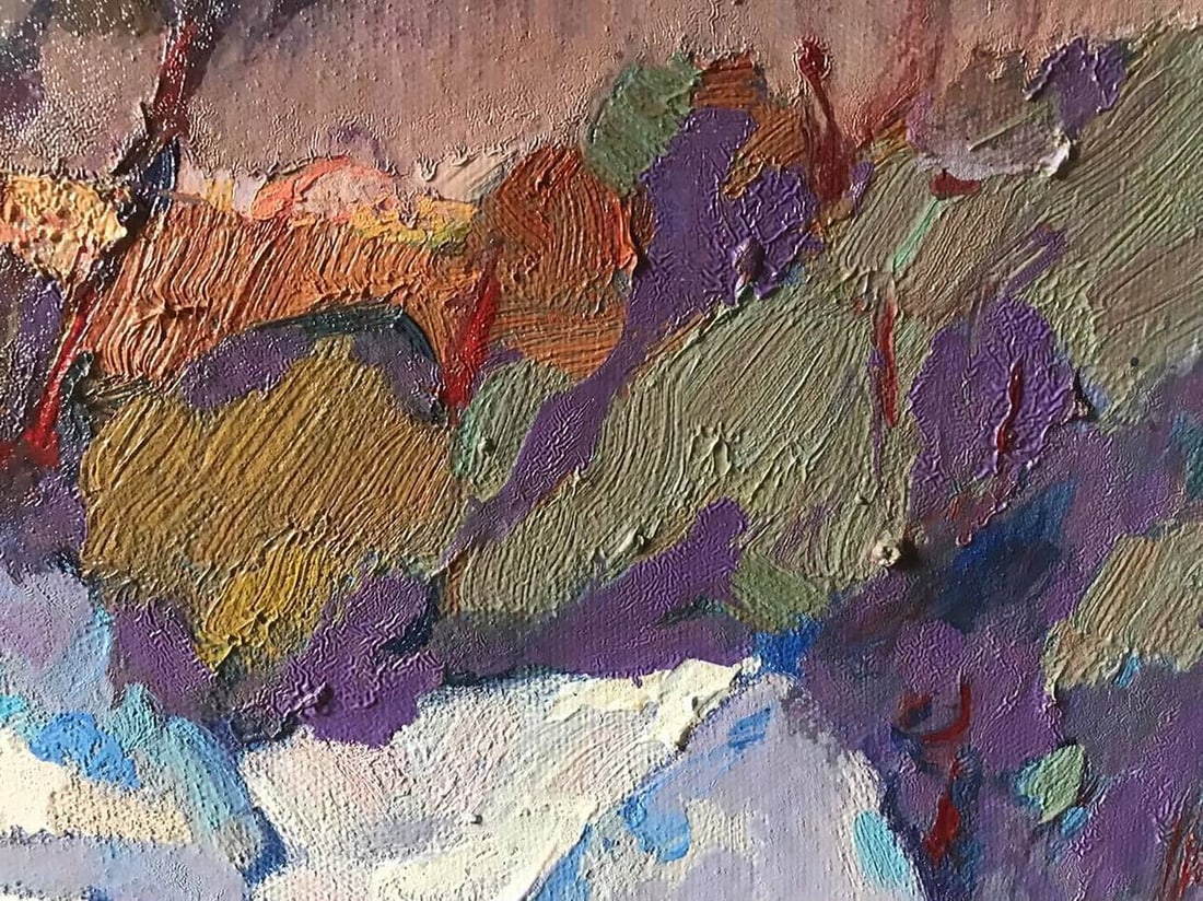 Oil painting Winter evening Kalenyuk Alex - 2