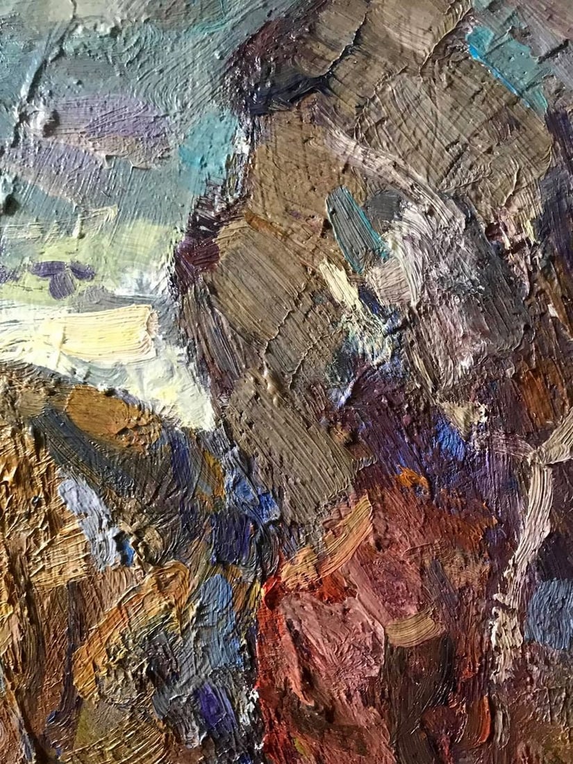 Oil painting The first snow fell Kalenyuk Alex - 2