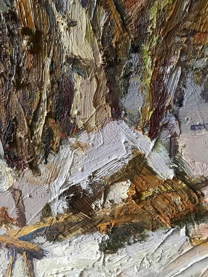 Oil painting The first snow fell Kalenyuk Alex - 3