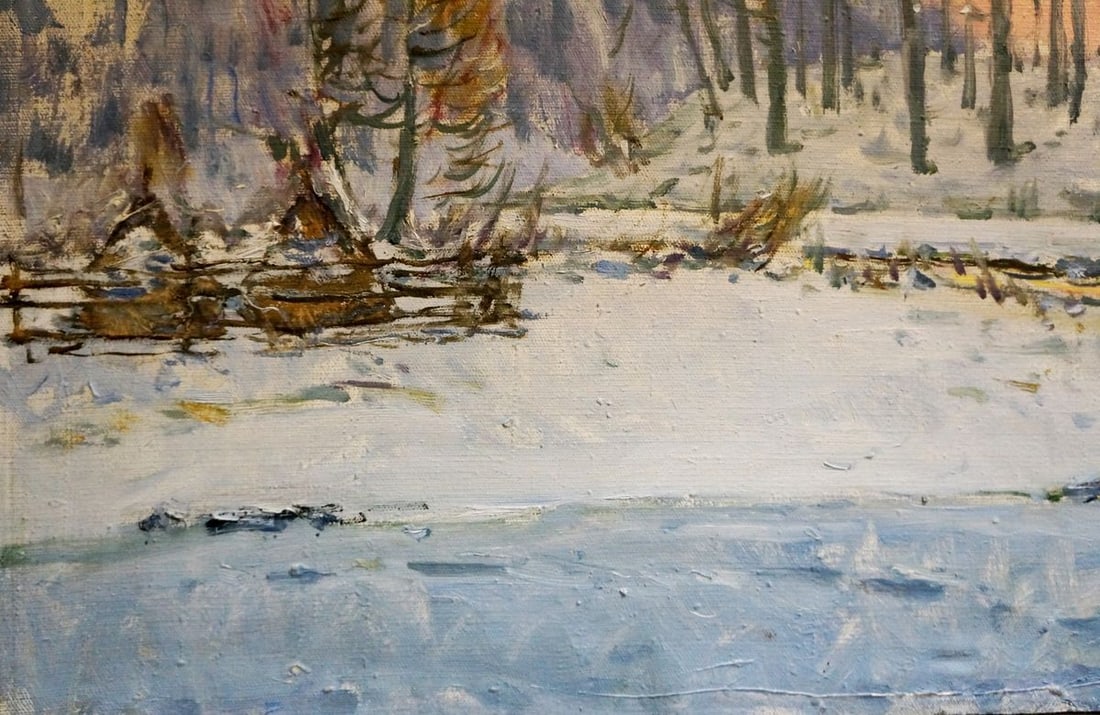 Oil painting Winter landscape Shelyuto Nikolay Andreevich - 2