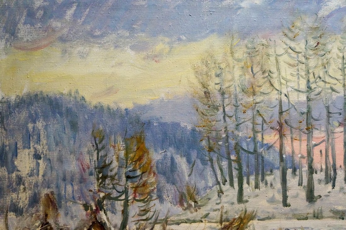 Oil painting Winter landscape Shelyuto Nikolay Andreevich - 3