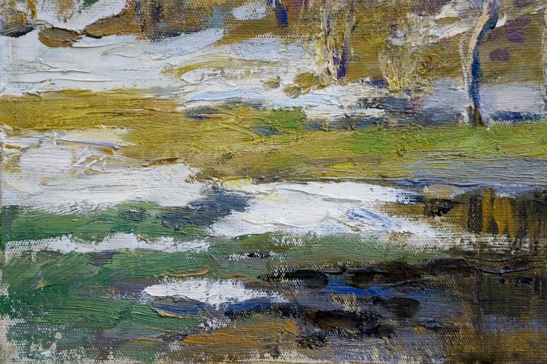 Oil painting End of winter Mynka Alexander Fedorovich - 2