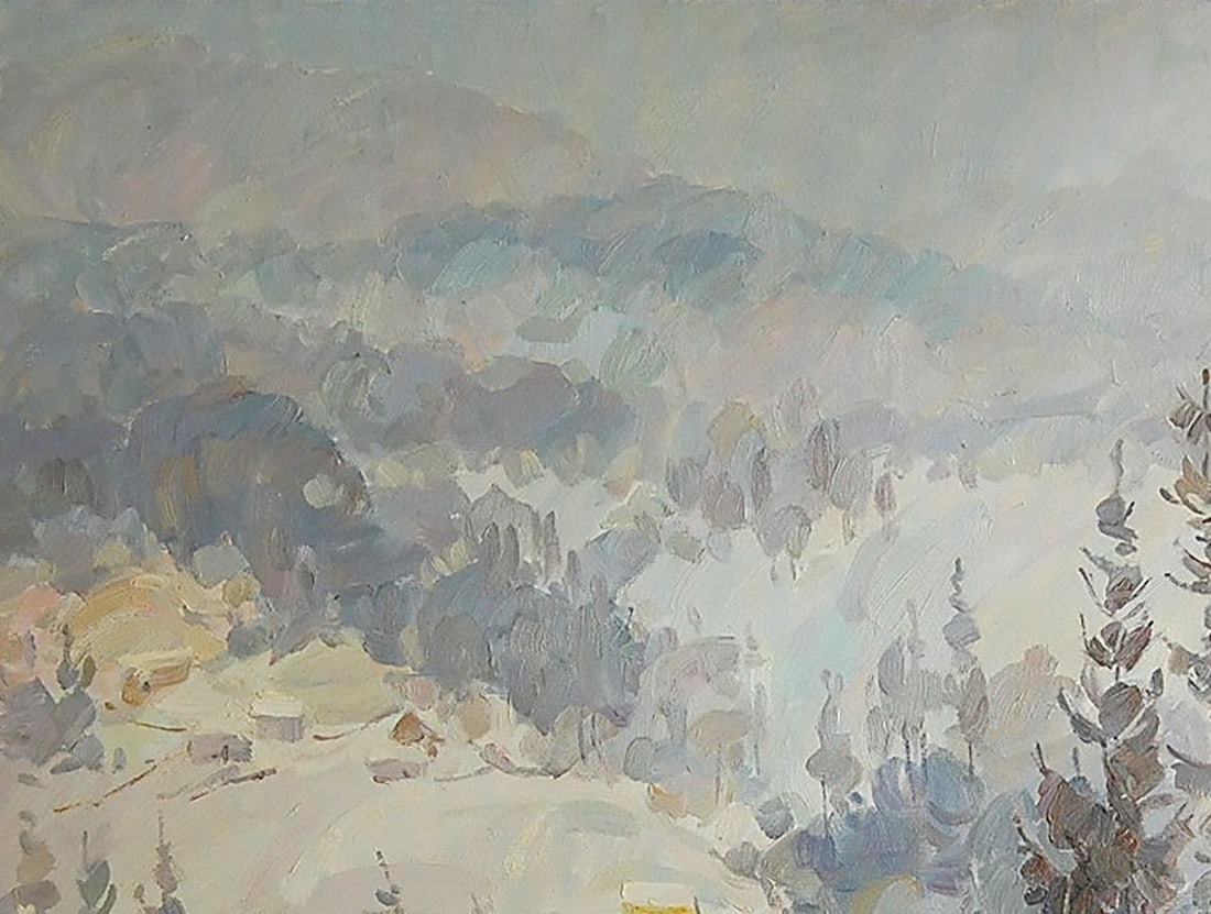 Oil painting In the Carpathians - khurdelitsa Kotmin Dmitry - 2